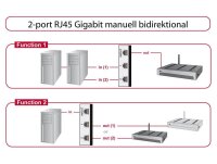 DeLOCK manuell bidirektional Switch 2-fach