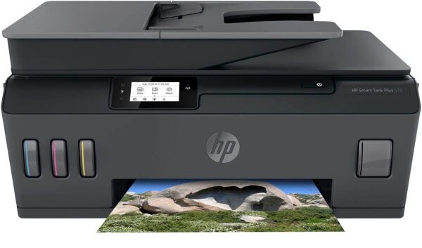 HP Smart Tank Plus 570 Wireless All-in-One 3 in 1 Tintenstrahl-Multifunktionsdrucker grau