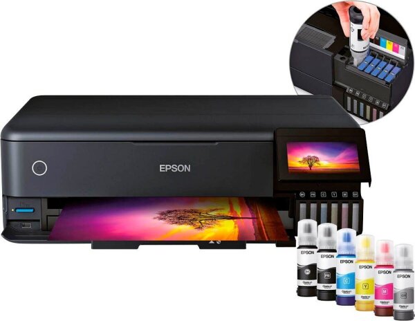 EPSON EcoTank ET-8550 3 in 1 Tintenstrahl-Multifunktionsdrucker schwarz