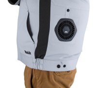makita unisex Akku-Kühljacke DFJ213ZXL hellgrau Größe XL