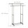 relaxdays Rollgarderobe silber Metall 94,0-160,0 x 95,0-165,0 cm, 1 St.