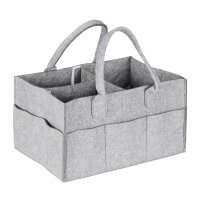 relaxdays Wickeltasche grau
