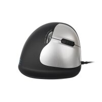 r-go HE Ergo Vertical Mouse Größe L rechts Maus ergonomisch kabelgebunden schwarz, silber