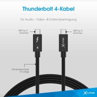 XLAYER Thunderbolt 4 Kabel USB-C 1,0 m schwarz, 1 St.