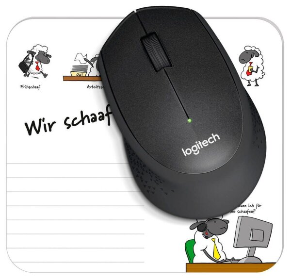 RNK-Verlag Mousepad-Notizblock weiß/grau Papier 24,0 x 22,0 cm, 30 Blatt