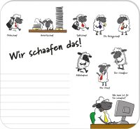 RNK-Verlag Mousepad-Notizblock weiß/grau Papier 24,0 x 22,0 cm, 30 Blatt