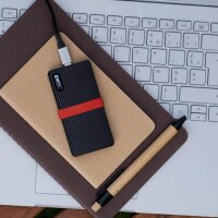 EMTEC Power Plus X200 1 TB externe SSD-Festplatte schwarz, rot