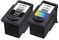 Canon PG-560 + CL-561 schwarz, color Druckköpfe + Fotopapier, 2er-Set