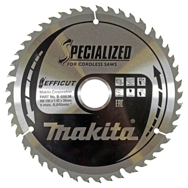 makita B-68638 EFFICUT Kreissägeblatt 190,0 mm, 45 Zähne, 1 St.