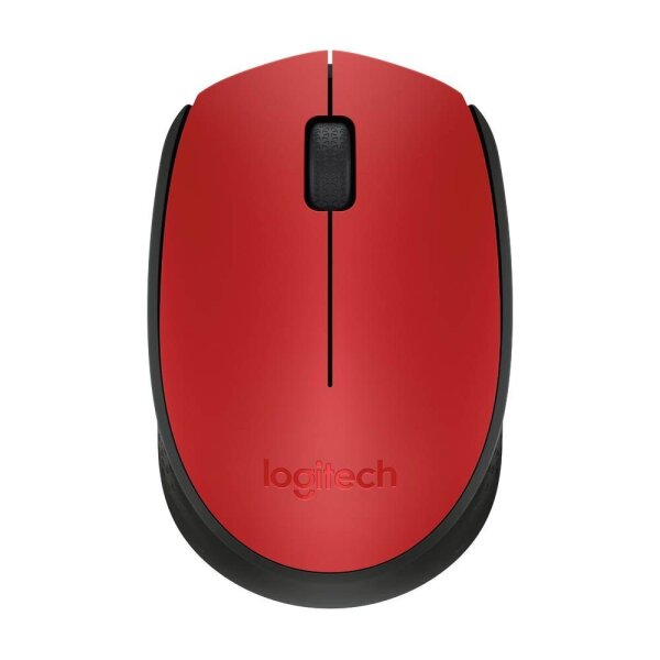 Logitech M171 Maus kabellos schwarz, rot