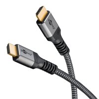 goobay HDMI 2.0 Kabel 3,0 m grau, schwarz, 1 St.