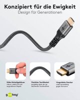 goobay HDMI 2.0 Kabel 3,0 m grau, schwarz, 1 St.