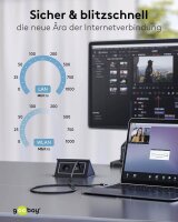 goobay USB A 3.0/RJ45 Kabel 2,0 m grau, schwarz, 1 St.