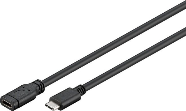 goobay USB 3.1 C Kabel 1,0 m schwarz, 1 St.