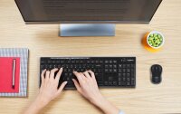 Logitech MK270 Tastatur-Maus-Set kabellos schwarz, grau