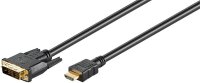 goobay HDMI A/DVI-D Kabel 3,0 m schwarz, 1 St.