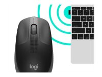 Logitech M190 Maus kabellos schwarz, anthrazit