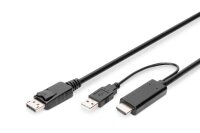 DIGITUS HDMI/DisplayPort Kabel AK-330111-020-S 2,0 m...