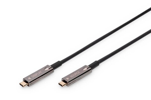 DIGITUS USB-C/USB-C Glasfaserkabel AK-330160-150-S 10,0 m schwarz, 1 St.