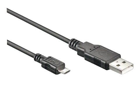 goobay USB 2.0 A/Micro USB 2.0 B Kabel 3,0 m schwarz, 1 St.