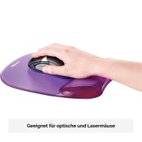 Fellowes Mousepad mit Handgelenkauflage Crystals Gel violett