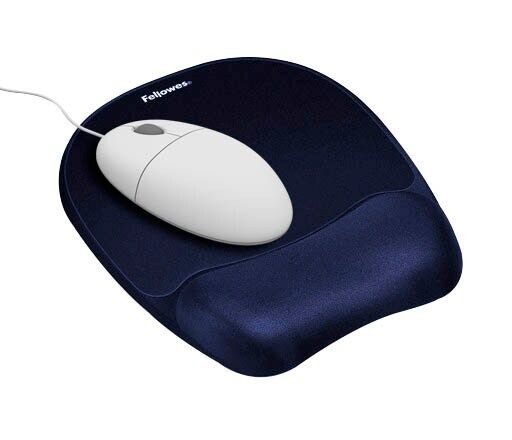 Fellowes Mousepad mit Handgelenkauflage Memory Foam dunkelblau