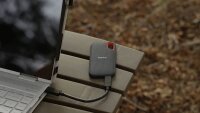 SanDisk Extreme Portable SSD V2 500 GB externe SSD-Festplatte schwarz, orange