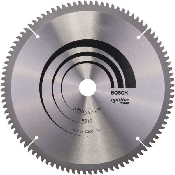BOSCH Optiline Wood Kreissägeblatt 305,0 mm, 96 Zähne, 1 St.