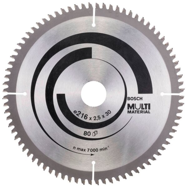 BOSCH Multi Material Kreissägeblatt 216,0 mm, 80 Zähne, 1 St.