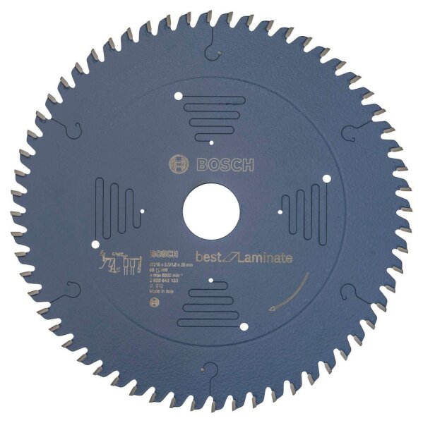 BOSCH Best for Laminate Kreissägeblatt 216,0 mm, 60 Zähne, 1 St.