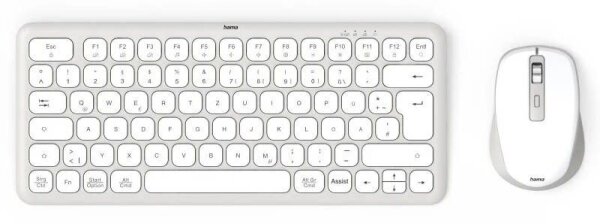 hama WKM-500 Tastatur-Maus-Set kabellos weiß