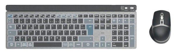 hama WK-750 Tastatur-Maus-Set kabellos grau