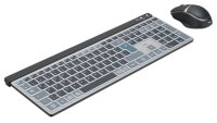 hama WK-750 Tastatur-Maus-Set kabellos grau