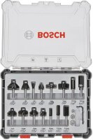 BOSCH Mixed Set Fräser-Set 15-teilig