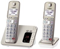 Panasonic KX-TGE262GN Schnurloses Telefon-Set mit Anrufbeantworter champagner