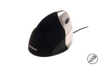 BAKKER ELKHUIZEN Maus ergonomisch kabelgebunden schwarz, silber