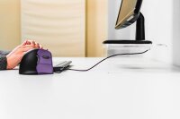 BAKKER ELKHUIZEN Evoluent 4 Small Maus ergonomisch kabelgebunden lila, schwarz