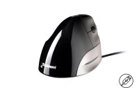 BAKKER ELKHUIZEN Evoluent Standard Vertical Maus ergonomisch kabelgebunden grau, schwarz, silber