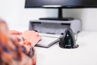 BAKKER ELKHUIZEN Evoluent D Medium Maus ergonomisch kabelgebunden grau, schwarz, silber