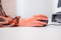 BAKKER ELKHUIZEN Evoluent D Small Maus ergonomisch kabelgebunden grau, schwarz, silber