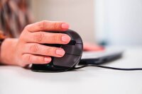 BAKKER ELKHUIZEN Evoluent D Small Maus ergonomisch kabelgebunden grau, schwarz, silber