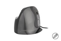 BAKKER ELKHUIZEN Evoluent D Small Maus ergonomisch kabelgebunden grau, schwarz, silber