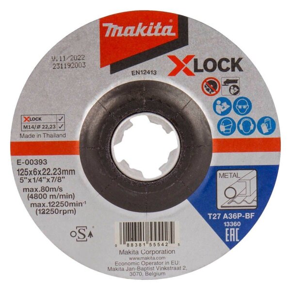 makita Schruppscheibe X-Lock E-00393, 1 St.