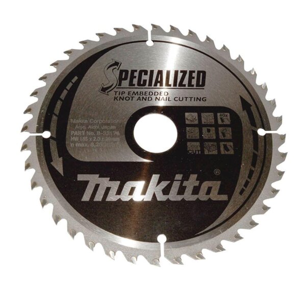makita B-33174 SPECIALIZED Kreissägeblatt 185,0 mm, 40 Zähne, 1 St.