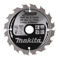 makita B-33532 SPECIALIZED Kreissägeblatt 136,0 mm,...