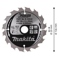 makita B-33532 SPECIALIZED Kreissägeblatt 136,0 mm,...