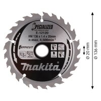 makita E-12120 EFFICUT Kreissägeblatt 136,0 mm, 25...