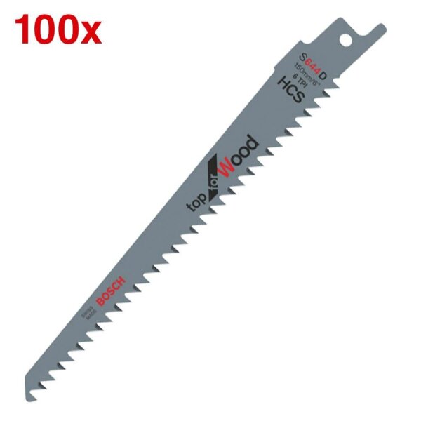 BOSCH S 644 D Top for Wood Säbelsägeblätter, 100 St.