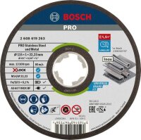 BOSCH Trennscheibe PRO Stainless Steel and Metal X-Lock,...