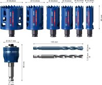 BOSCH Lochsägen-Set EXPERT Tough Material, 9-teilig